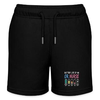 Akkustand einer OP Pflegekraft Humor - Kinder Organic Joggingshorts Mini Bolter von Stanley/Stella - Schwarz - Vorne