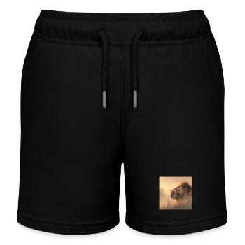 Lions tendres – Famille au soleil - Short de jogging enfant bio Stanley/Stella - noir - Devant