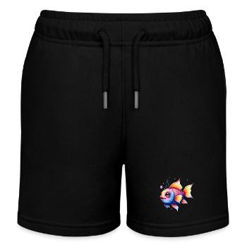 Verseau arc-en-ciel vibrant - Short de jogging enfant bio Stanley/Stella - noir - Devant