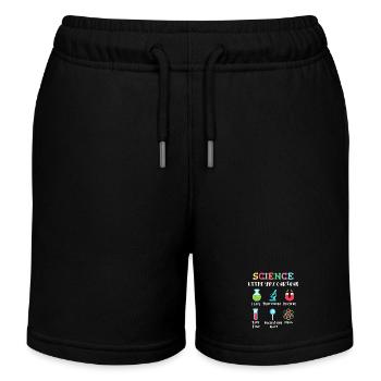 Wissenschaft macht neugierig - Kinder Organic Joggingshorts Mini Bolter von Stanley/Stella - Schwarz - Vorne