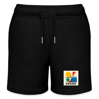Géométrie Bauhaus Composition colorée - Short de jogging enfant bio Stanley/Stella - noir - Devant