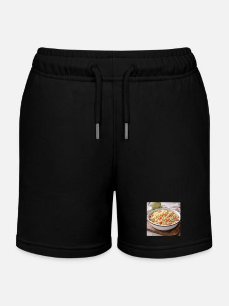 Salade crémeuse de chou et tomate - Short de jogging enfant bio Stanley/Stella - noir