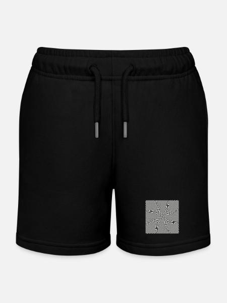 Labyrinthe optique en étoile - Short de jogging enfant bio Stanley/Stella - noir