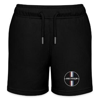 Amsterdam Koordinaten - Kinder Organic Joggingshorts Mini Bolter von Stanley/Stella - Schwarz - Vorne