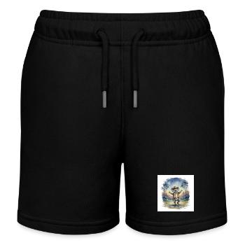 Mehni le cow-boy Koala - Short de jogging enfant bio Stanley/Stella - noir - Devant