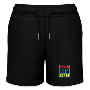 Straight outta Kongo - Kinder Organic Joggingshorts Mini Bolter von Stanley/Stella - Schwarz - Vorne