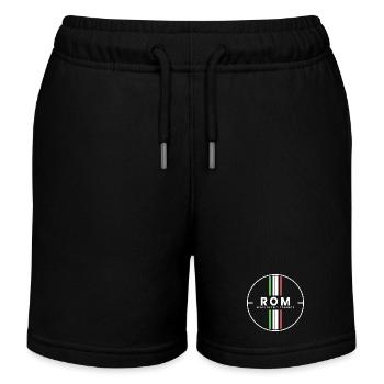 Rom Koordinaten - Kinder Organic Joggingshorts Mini Bolter von Stanley/Stella - Schwarz - Vorne