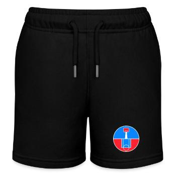 Rundes Basketballfeld-Abzeichen - Kinder Organic Joggingshorts Mini Bolter von Stanley/Stella - Schwarz - Vorne