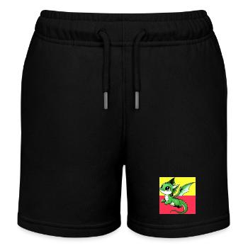 Drache - Kinder Organic Joggingshorts Mini Bolter von Stanley/Stella - Schwarz - Vorne
