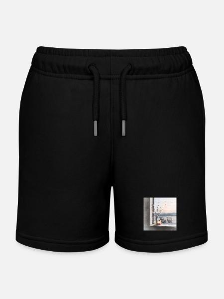 Un endroit calme au bord de l'eau - Short de jogging enfant bio Stanley/Stella - noir