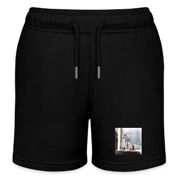 Friedliche Ruhe - Kinder Organic Joggingshorts Mini Bolter von Stanley/Stella - Schwarz - Vorne