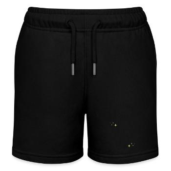 Funkeln Glitzer Sterne - Kinder Organic Joggingshorts Mini Bolter von Stanley/Stella - Schwarz - Vorne