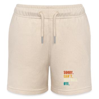 Sorry Cant Football Bye - Kids Organic Sweat Shorts by Stanley/Stella - soft Ecru - Front