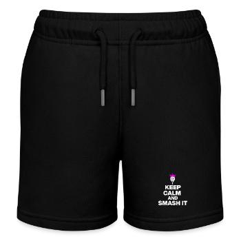 RESTE CALME ET DÉFONCE, PUISSANCE PADEL, CADEAU ROSE - Short de jogging enfant bio Stanley/Stella - noir - Devant