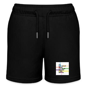 Make Ideas Happen – Kreativer Motivationsspruch - Kinder Organic Joggingshorts Mini Bolter von Stanley/Stella - Schwarz - Vorne