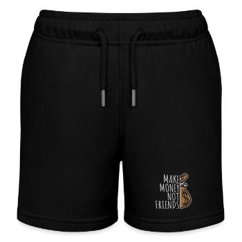 Gagne de l’argent, pas des amis, slogan Slogan - Short de jogging enfant bio Stanley/Stella - noir - Devant