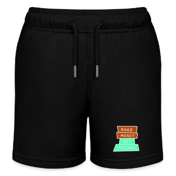 Gagne de l’argent, pas des amis, slogan Slogan - Short de jogging enfant bio Stanley/Stella - noir - Devant