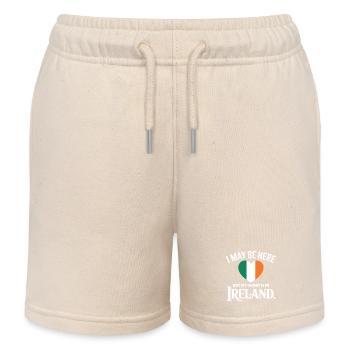 Ireland Heartbeat Design - Kinder Organic Joggingshorts Mini Bolter von Stanley/Stella - Natur - Vorne