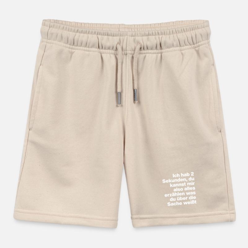 2 SECONDES, T’ES STUPIDE ? SARCASME, COQUIN Short de jogging enfant bio Stanley/Stella