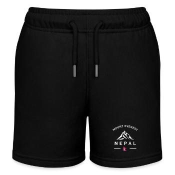 T-shirt avec le logo de la montagne Everest Nepal - Short de jogging enfant bio Stanley/Stella - noir - Devant