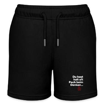 YOU JUST HAVE BAD LUCK THINKING. SARCASM GIFT - Kids Organic Sweat Shorts by Stanley/Stella - black - Front