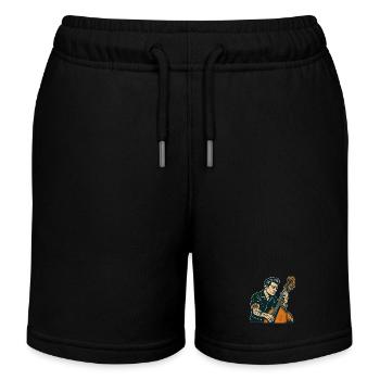 Bassiste vintage : Rock n Roll, Tattoos & Double Bass - Short de jogging enfant bio Stanley/Stella - noir - Devant
