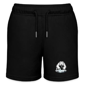 Arktischer Eisbär Maskottchen Maskottchen Bär - Kinder Organic Joggingshorts Mini Bolter von Stanley/Stella - Schwarz - Vorne
