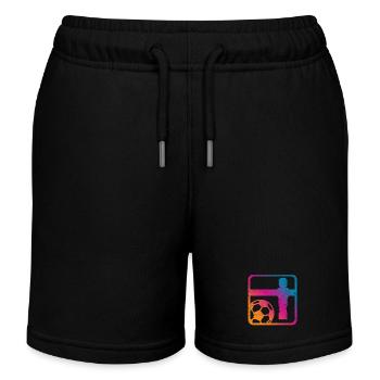foosball - Kids Organic Sweat Shorts by Stanley/Stella - black - Front