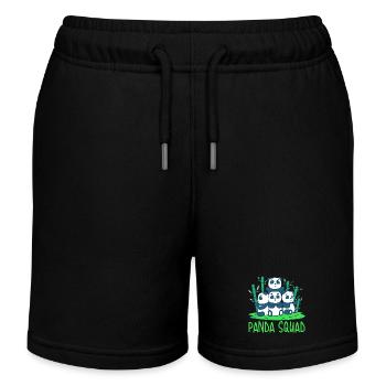 Panda Squad Kids - Kinder Organic Joggingshorts Mini Bolter von Stanley/Stella - Schwarz - Vorne