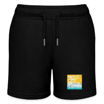 Timbre rétro des îles Baléares - Short de jogging enfant bio Stanley/Stella - noir - Devant