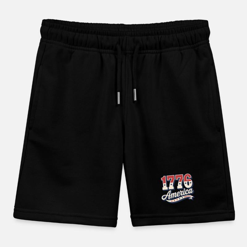 1776 America Kids Organic Sweat Shorts by Stanley/Stella