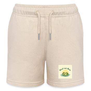 Chill Frog Fashion Weekend - Kids Organic Sweat Shorts by Stanley/Stella - soft Ecru - Front