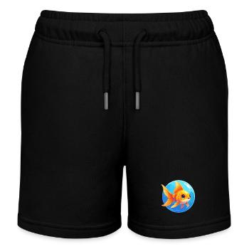 Poisson rouge - Short de jogging enfant bio Stanley/Stella - noir - Devant