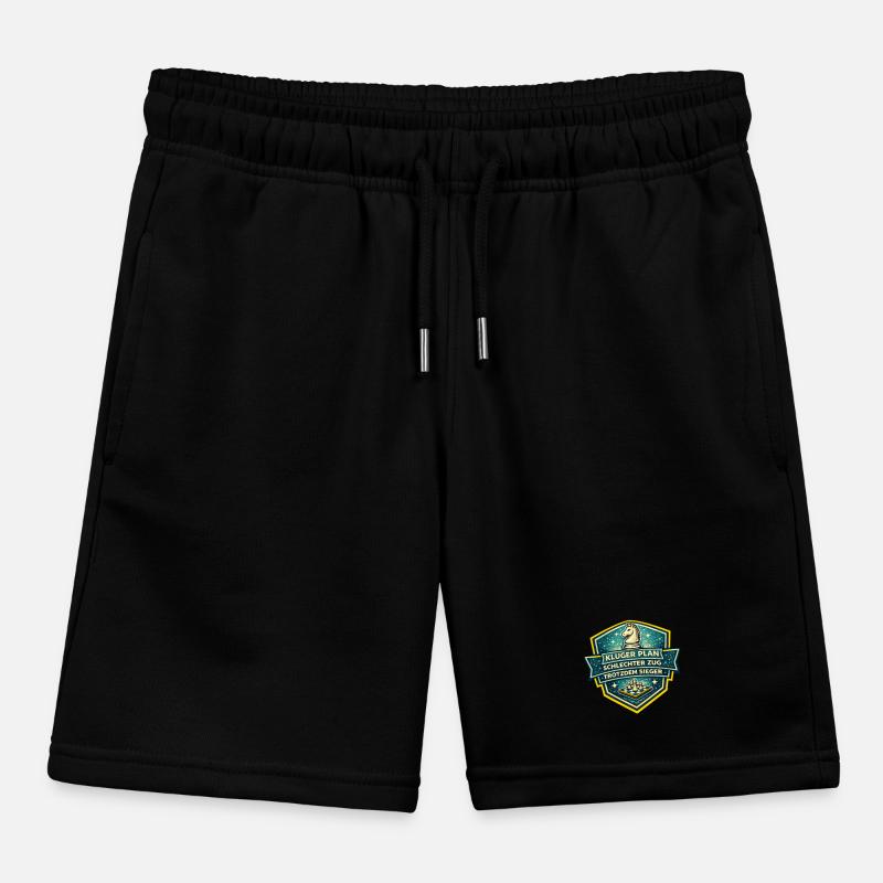 Schachheld Badge: Kluger Plan Sieger Kinder Organic Joggingshorts Mini Bolter von Stanley/Stella