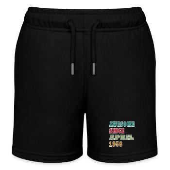 Awesome Since April 1956 - Kinder Organic Joggingshorts Mini Bolter von Stanley/Stella - Schwarz - Vorne