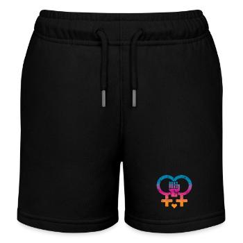 Frauenrechte Frauenpower - Kinder Organic Joggingshorts Mini Bolter von Stanley/Stella - Schwarz - Vorne