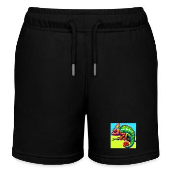 Chamäleon - Kinder Organic Joggingshorts Mini Bolter von Stanley/Stella - Schwarz - Vorne