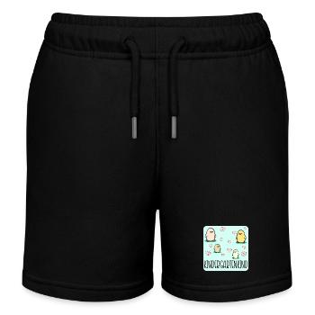 Kindergartenkind Küken Kleinkinder - Kinder Organic Joggingshorts Mini Bolter von Stanley/Stella - Schwarz - Vorne