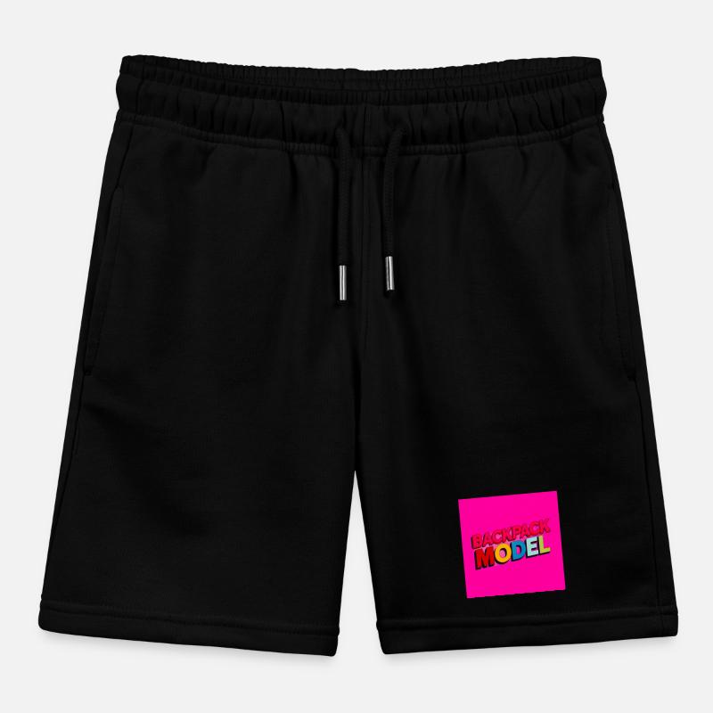 Backpack Model Neon Text Kids Organic Sweat Shorts by Stanley/Stella