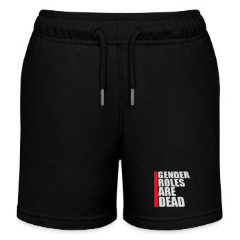 Les rôles de genre sont morts déclaration liberté - Short de jogging enfant bio Stanley/Stella - noir - Devant