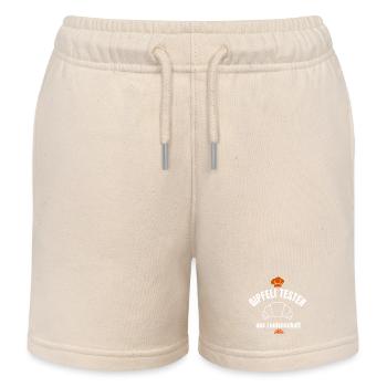 Rauhaardackel Gartenarbeit - Lustiges Dackel Gärtn - Kinder Organic Joggingshorts Mini Bolter von Stanley/Stella - Natur - Vorne