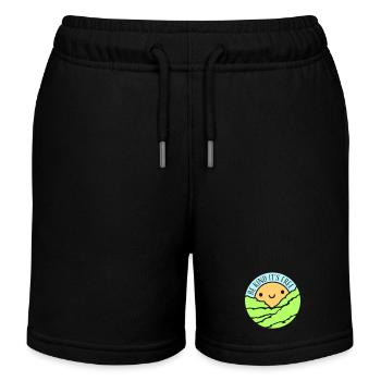 Be Kind It's Free Kindness Statement Saying - Kids Organic Sweat Shorts by Stanley/Stella - black - Front
