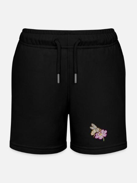 Zentangle Bee - Short de jogging enfant bio Stanley/Stella - noir