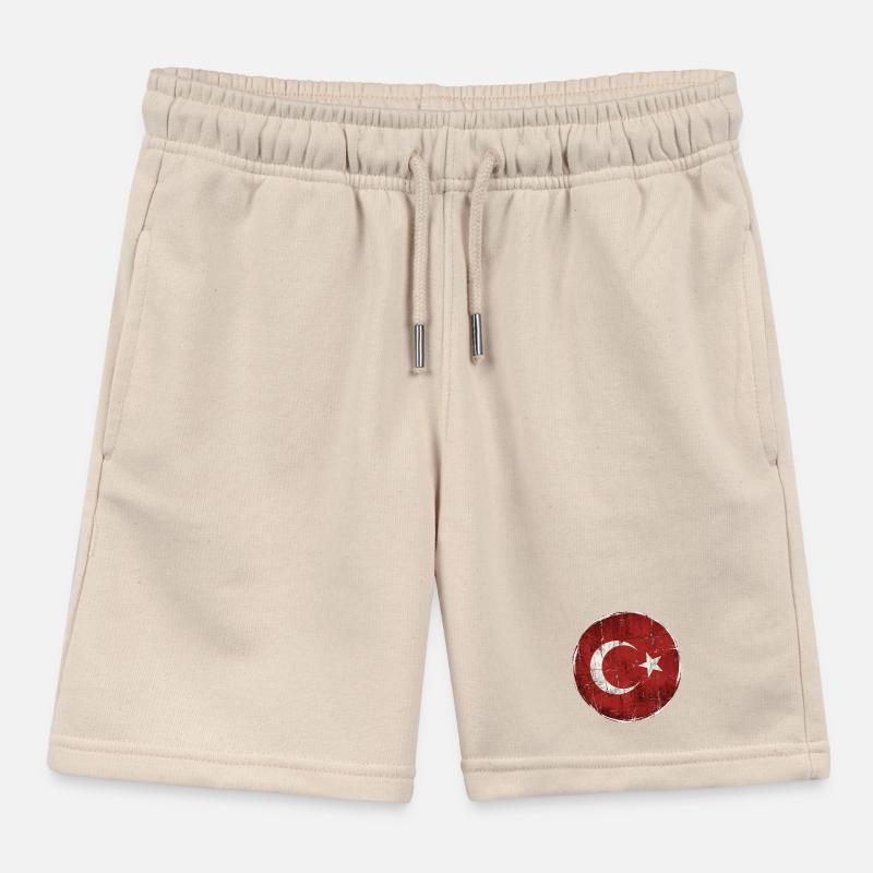 Conception du cercle du drapeau turc Short de jogging enfant bio Stanley/Stella