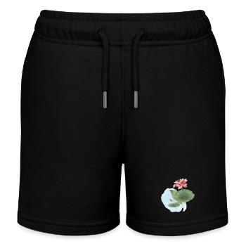 Magie de la Fleur d’Aquarelle en Nénuphar - Short de jogging enfant bio Stanley/Stella - noir - Devant
