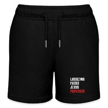 Laissez-Moi passer, je suis professeur - Short de jogging enfant bio Stanley/Stella - noir - Devant