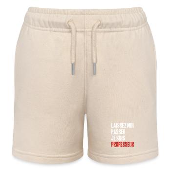 Laissez-Moi passer, je suis professeur - Short de jogging enfant bio Stanley/Stella - écru doux - Devant