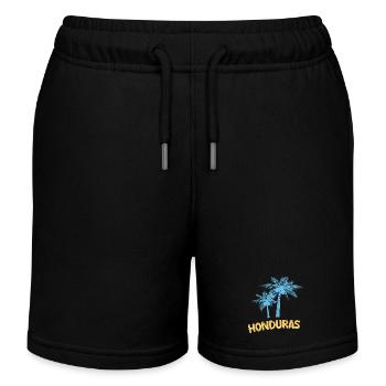 Honduras als Palmen - Kinder Organic Joggingshorts Mini Bolter von Stanley/Stella - Schwarz - Vorne
