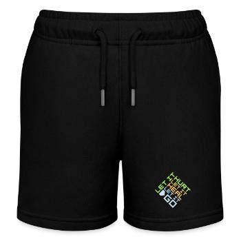 Let It Hurt Let It Heal Let It Go Inspirational - Kids Organic Sweat Shorts by Stanley/Stella - black - Front