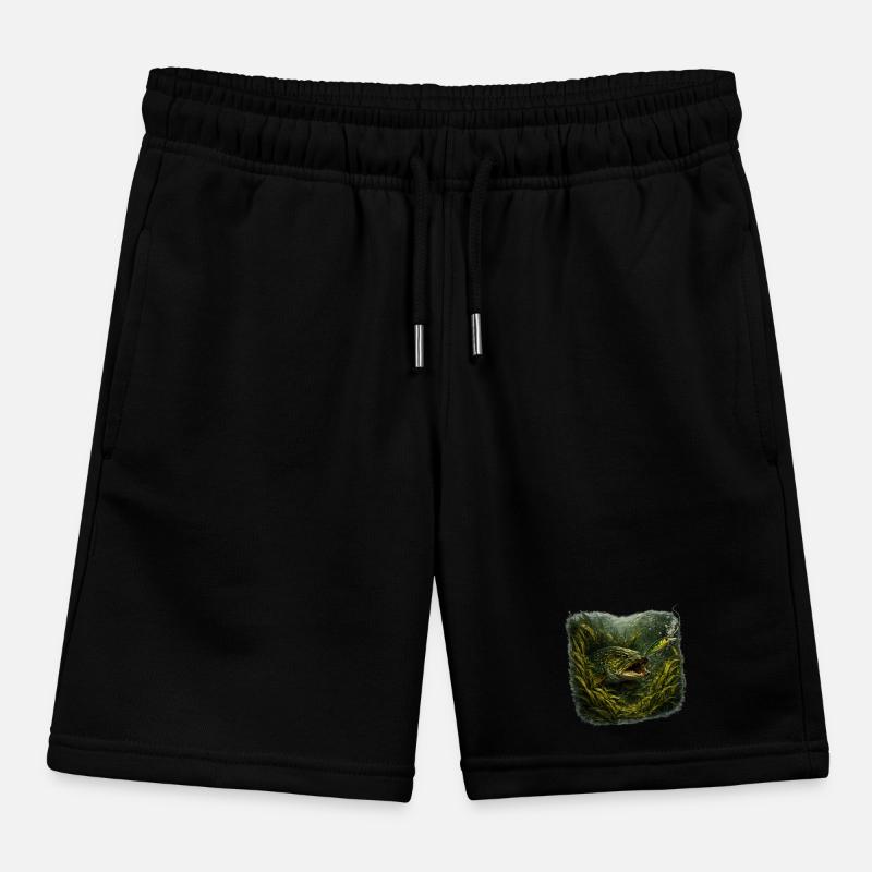 Hecht-Hinterhalt-Räuberfisch-Design Kinder Organic Joggingshorts Mini Bolter von Stanley/Stella